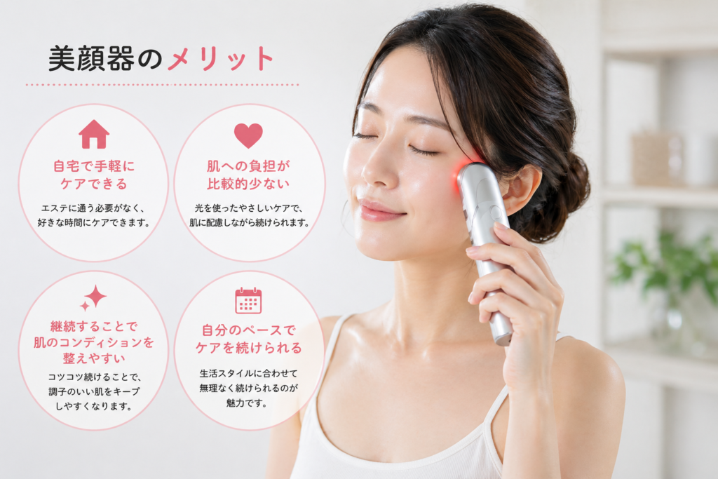 美顔器のメリットの画像
