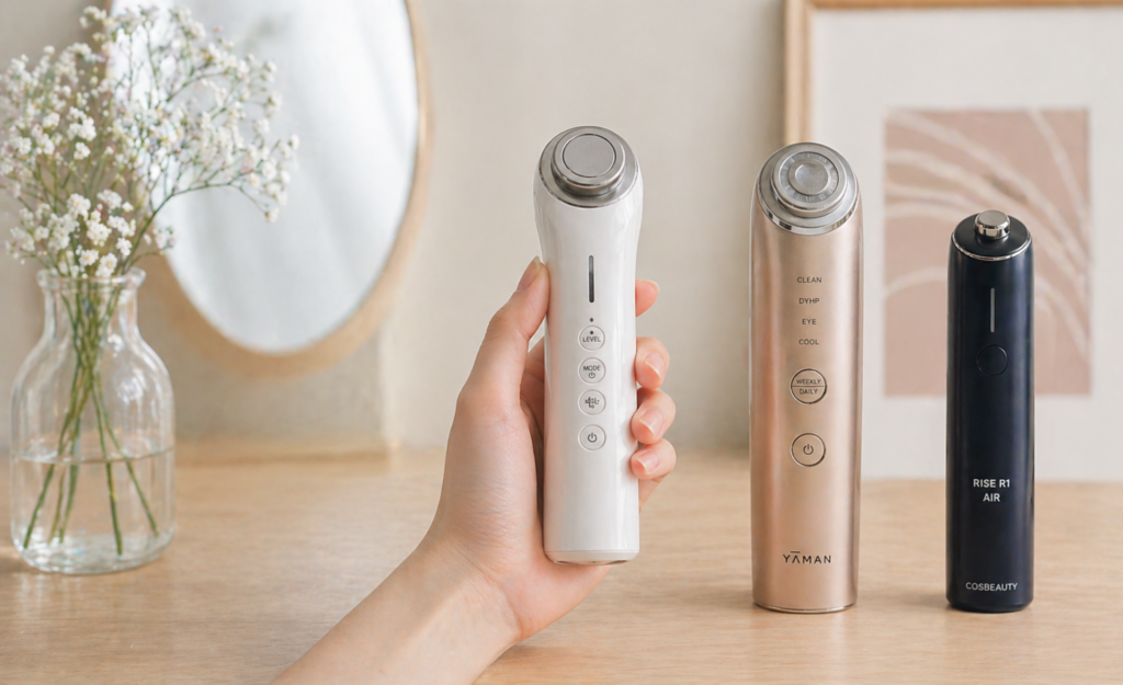 美顔器がテーブルにある