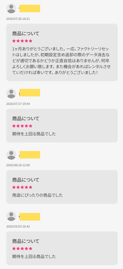 suutaのお客様の商品口コミ
